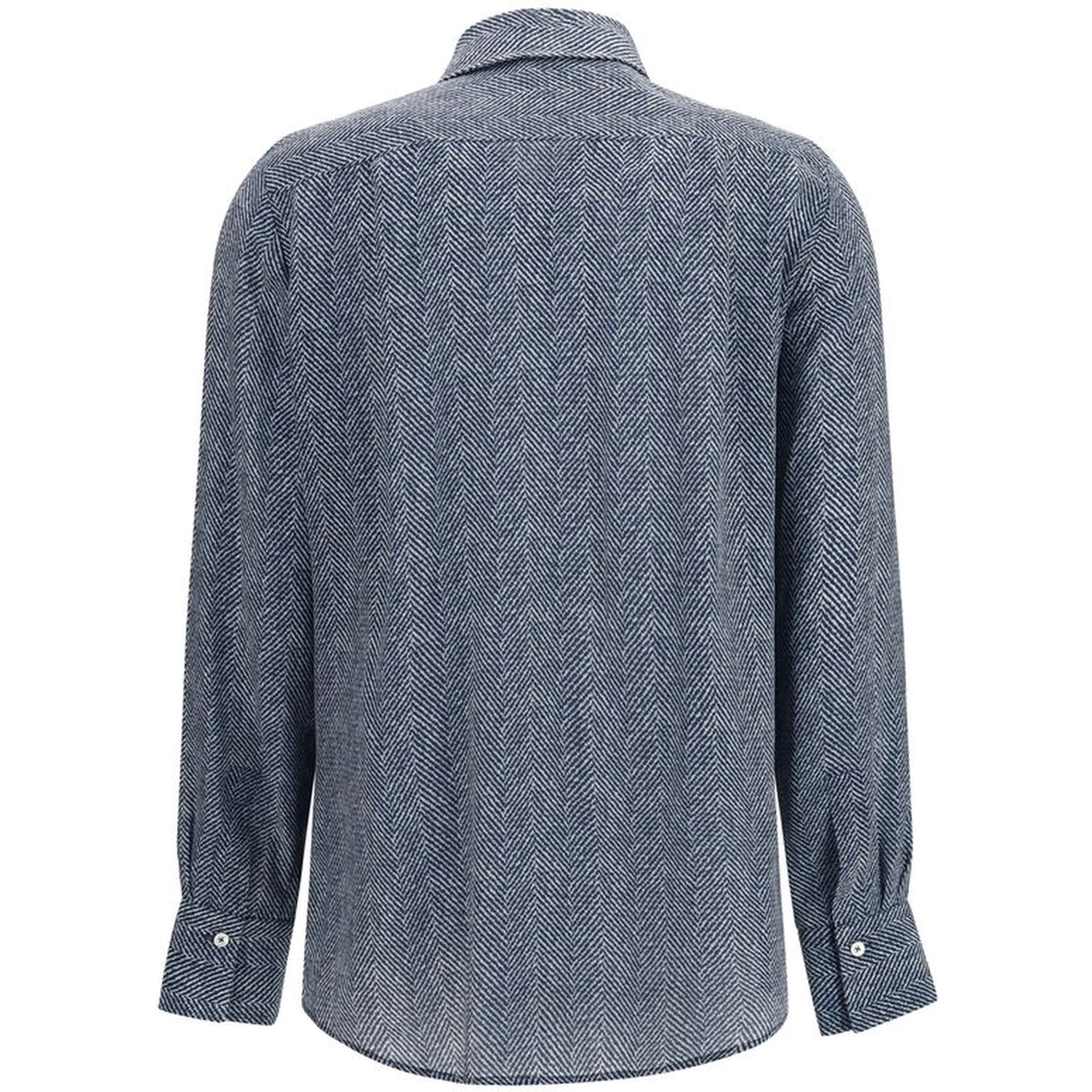 Blue Silk Pattern Shirt