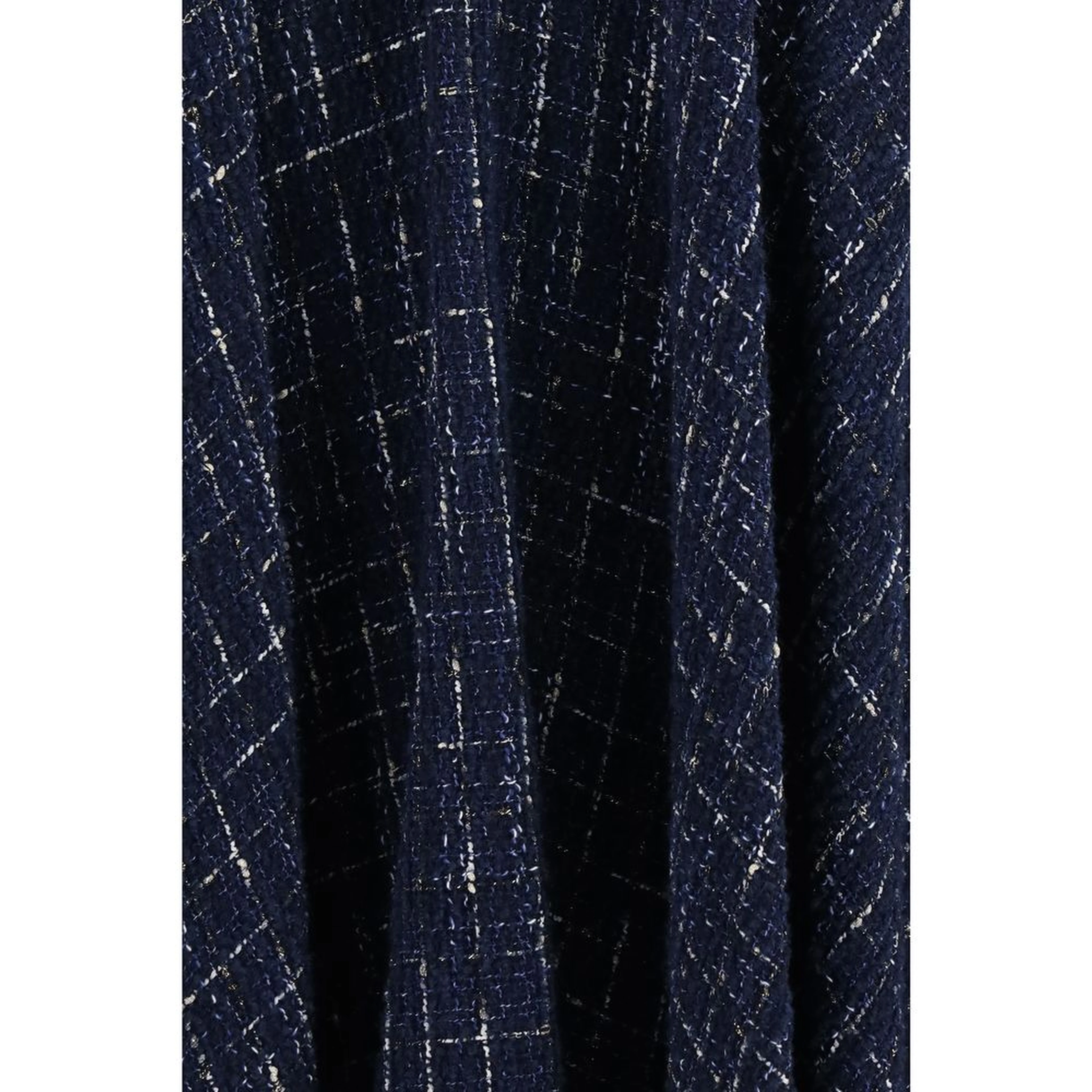 Blue Polyester Long Skirt