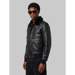 Black aviator bomber