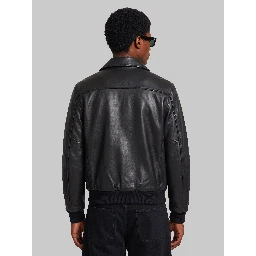 Black aviator bomber