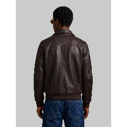 Dark brown aviator bomber