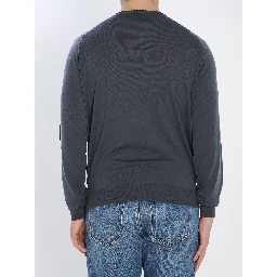 Lundy crew neck jumper in charcoal