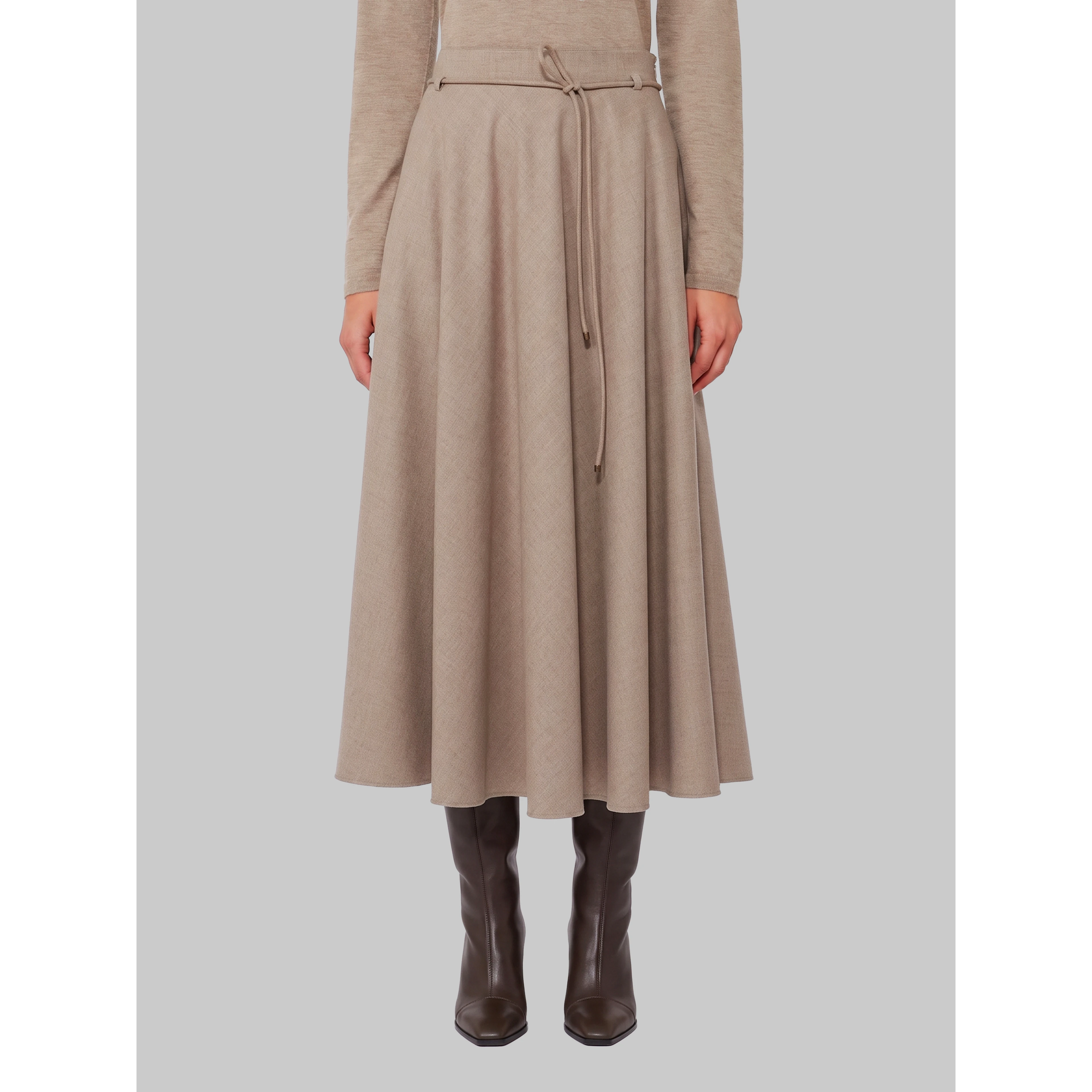 Califfo sand flared skirt