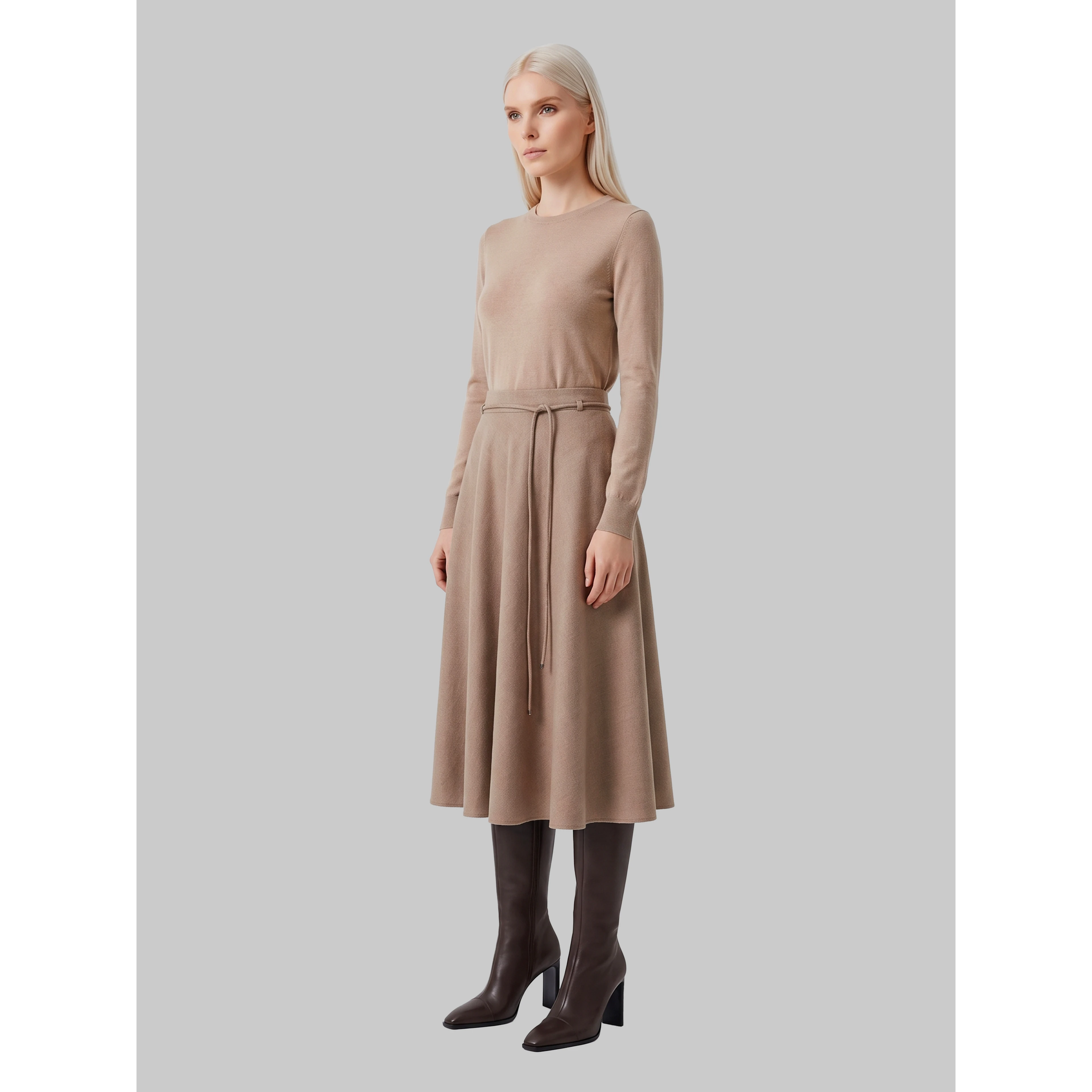 Califfo sand flared skirt