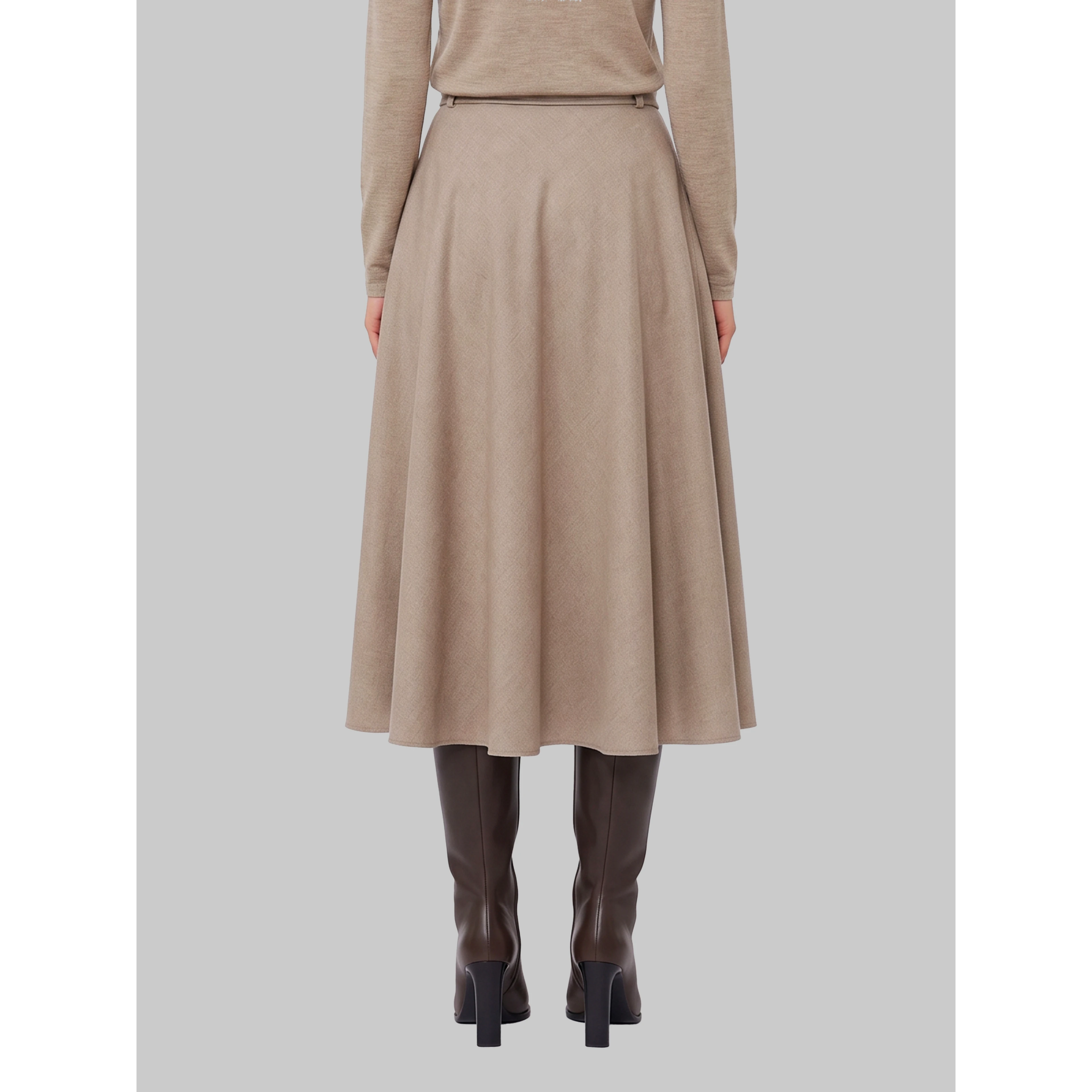Califfo sand flared skirt
