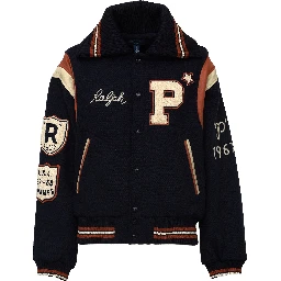 Leather & Skins Bomber Coat Wool Poly Twill