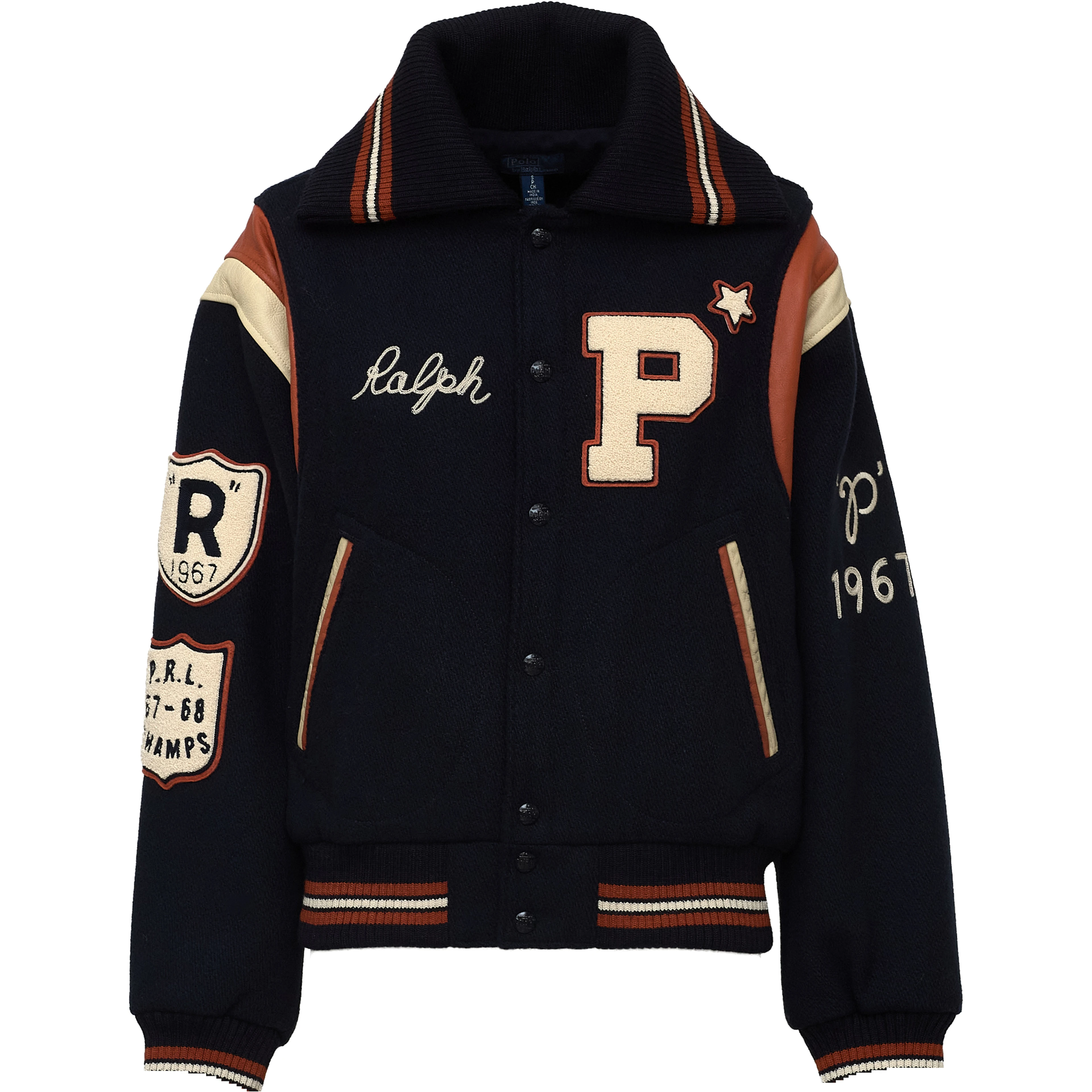Leather & Skins Bomber Coat Wool Poly Twill