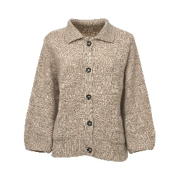 Maglia Cardigan Con Colletto