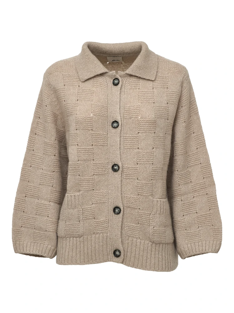 Maglia Cardigan Con Colletto