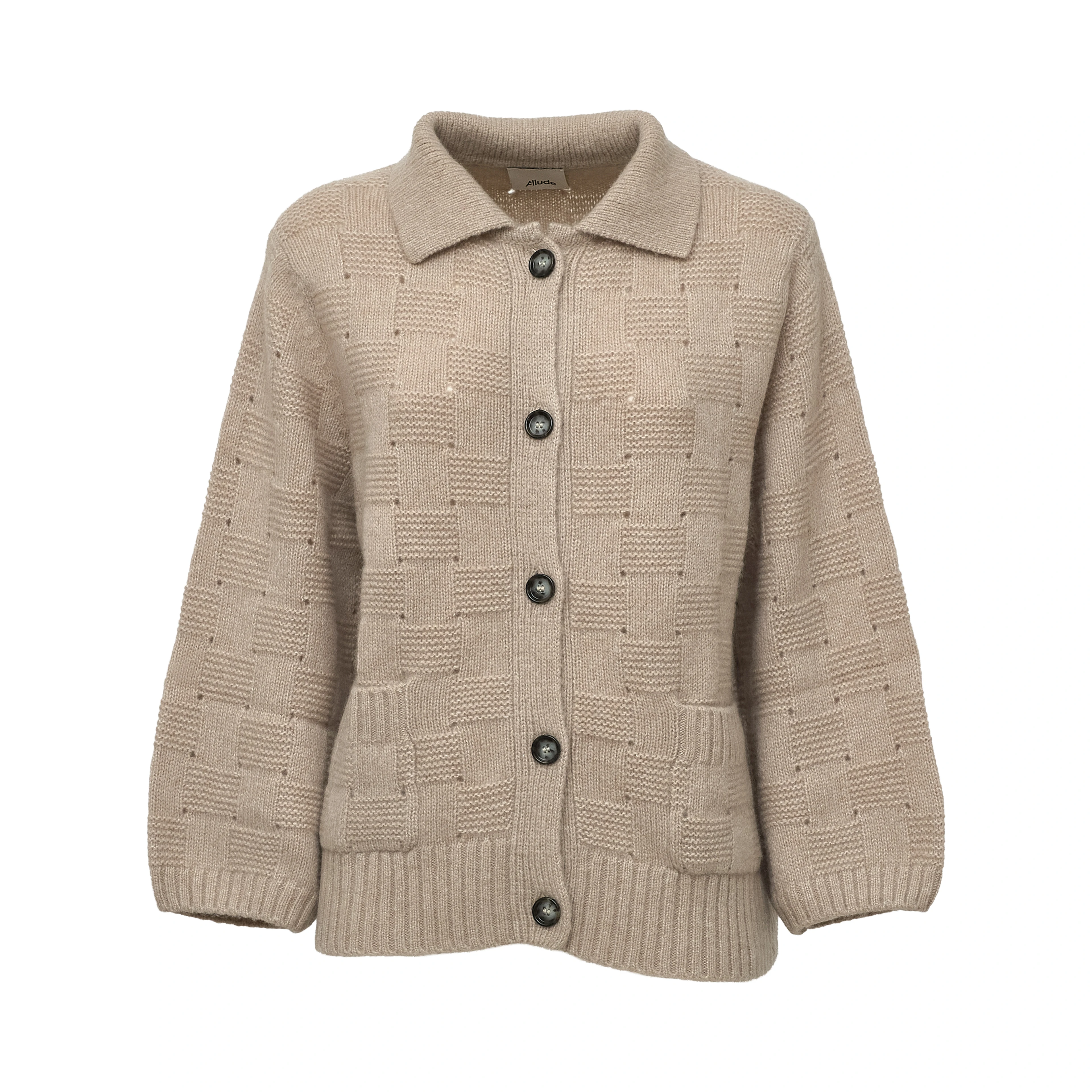 Maglia Cardigan Con Colletto