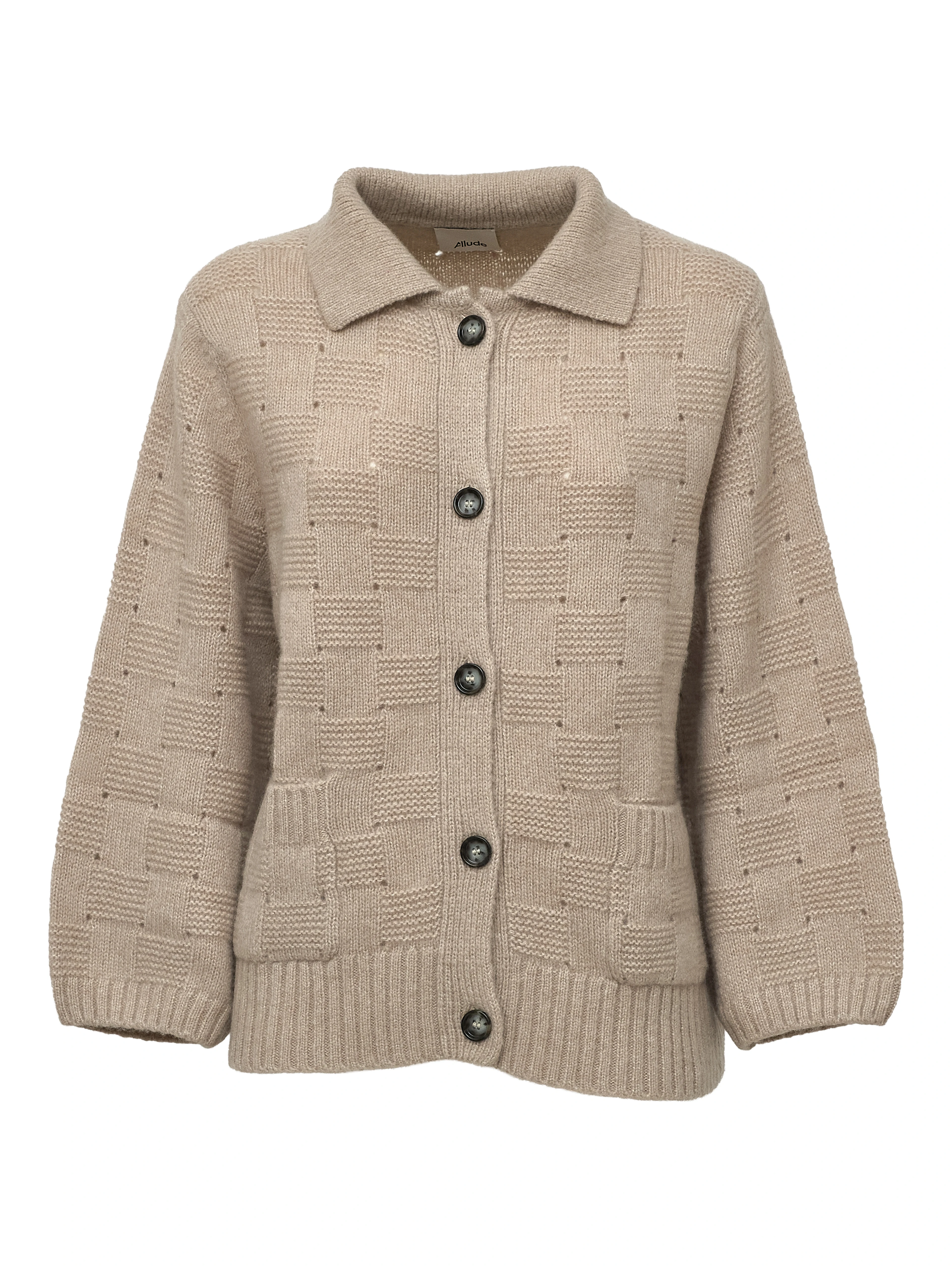 Maglia Cardigan Con Colletto