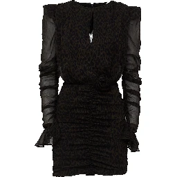 Torenia Ruched Flower Mini Dress