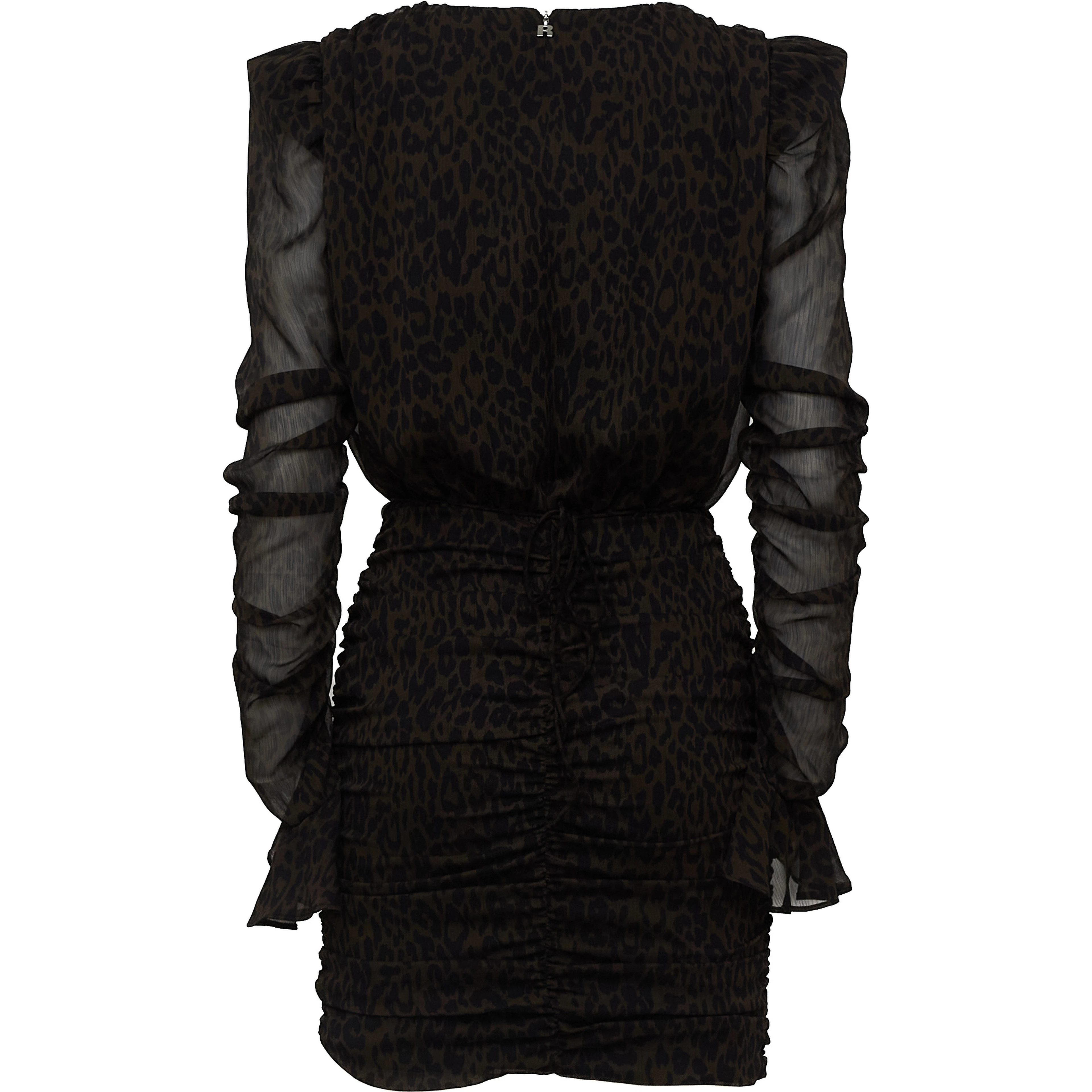 Torenia Ruched Flower Mini Dress