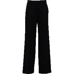 Pantaloni Euforia In Jersey Micropiquet Di Lana, Cotone