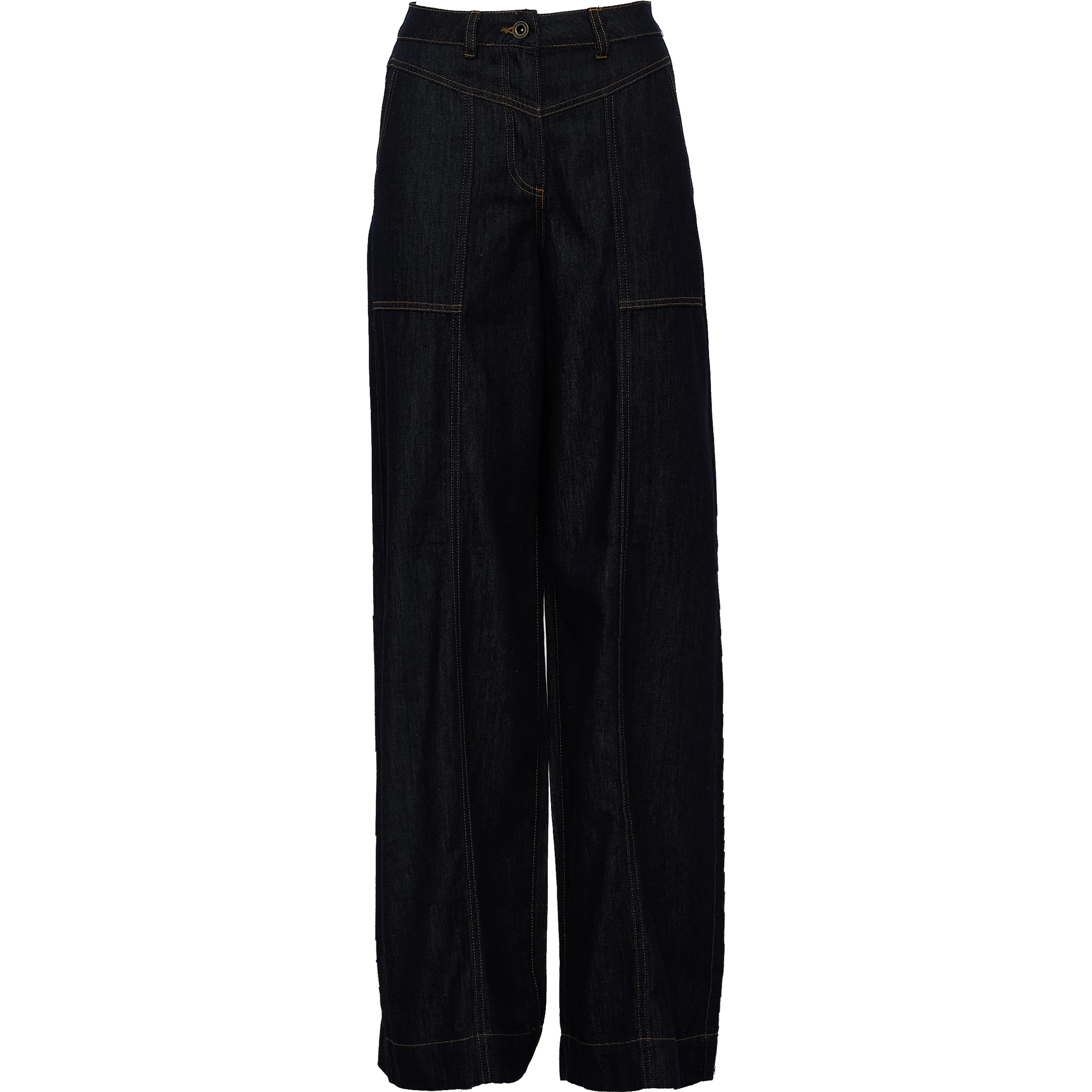Indigo Denim Straight Leg Jeans