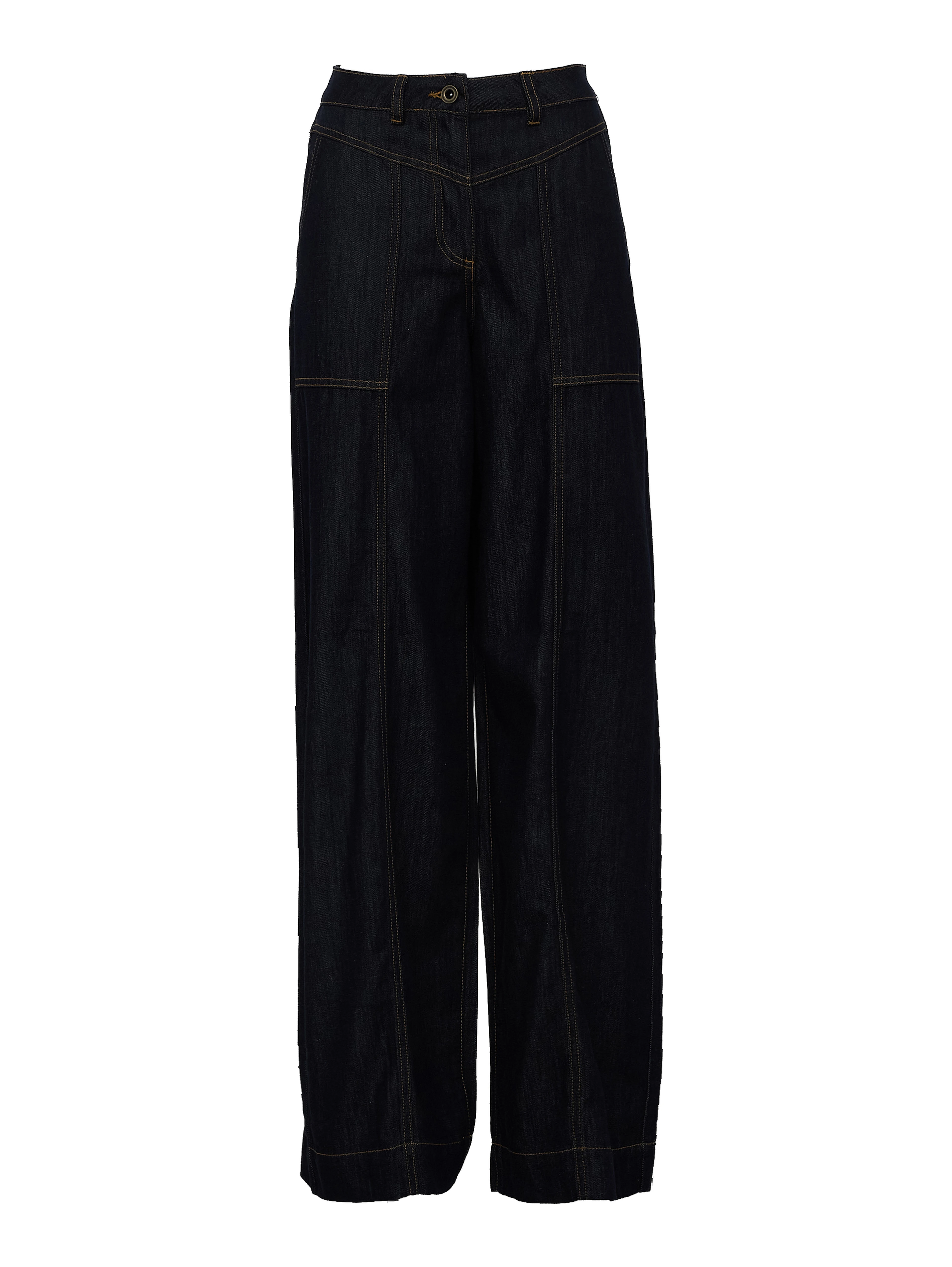 Indigo Denim Straight Leg Jeans