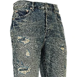 Quilted Destroy 'P026' jeans