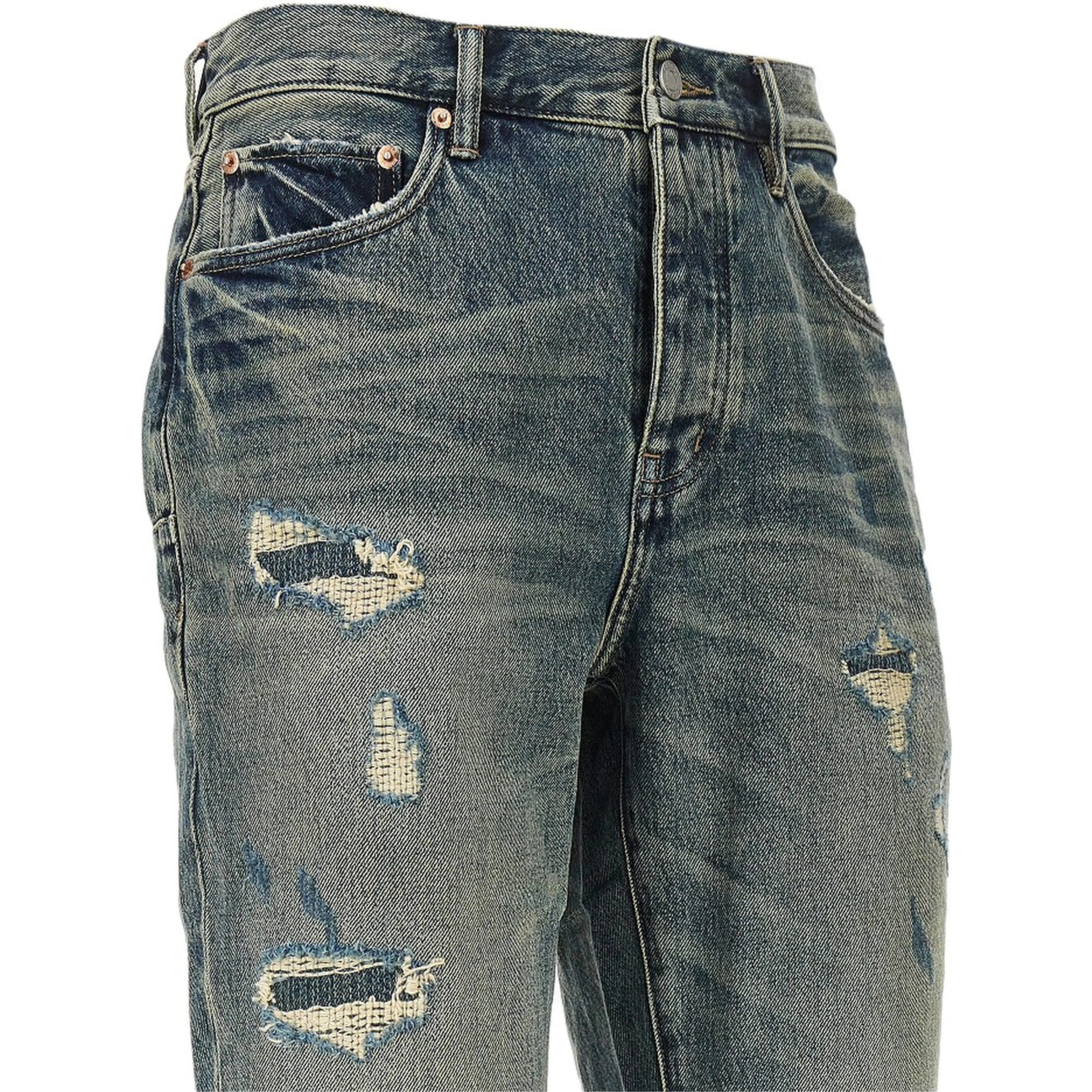 Quilted Destroy 'P026' jeans