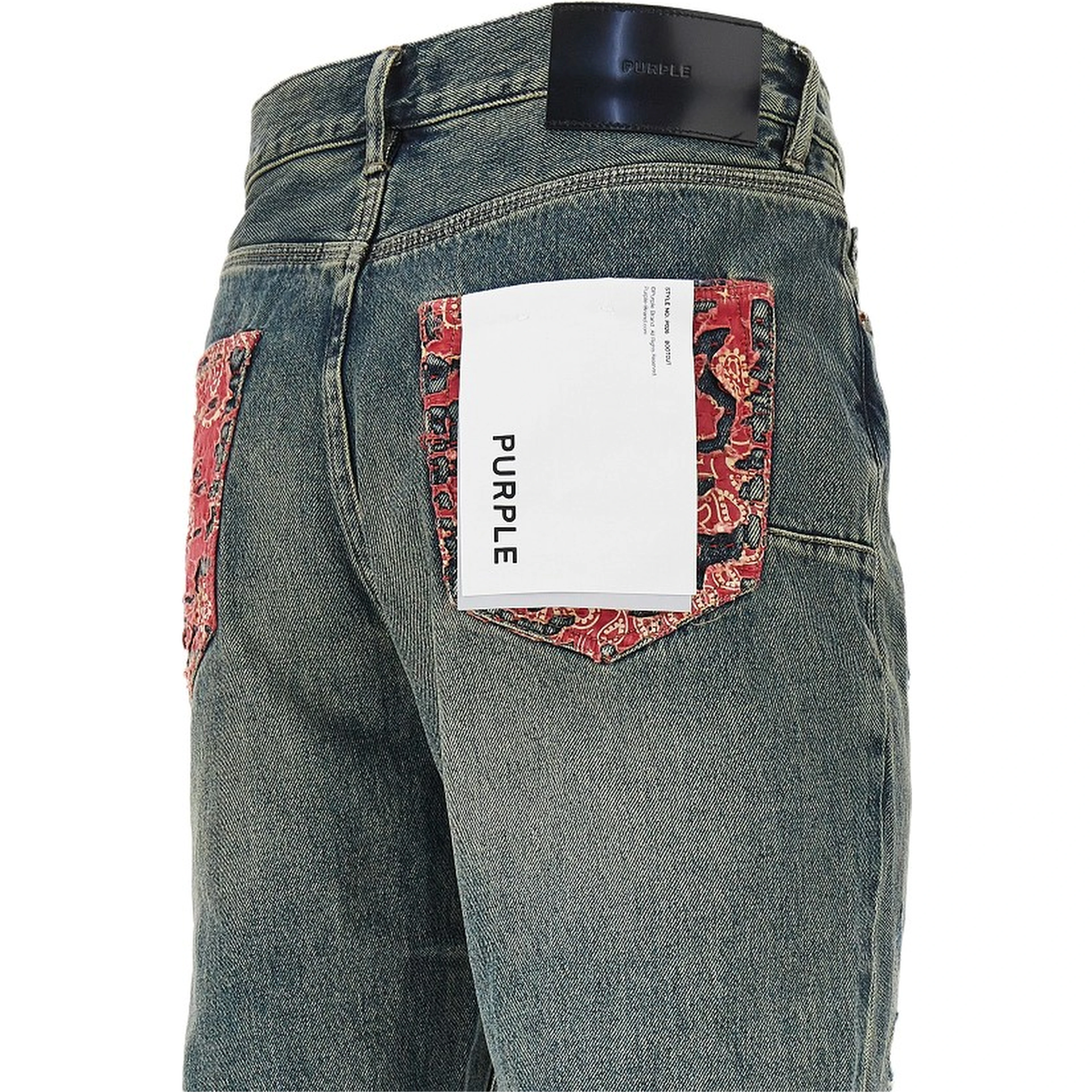 Quilted Destroy 'P026' jeans