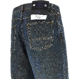 Loose fit Laser Pigment Indigo denim jeans