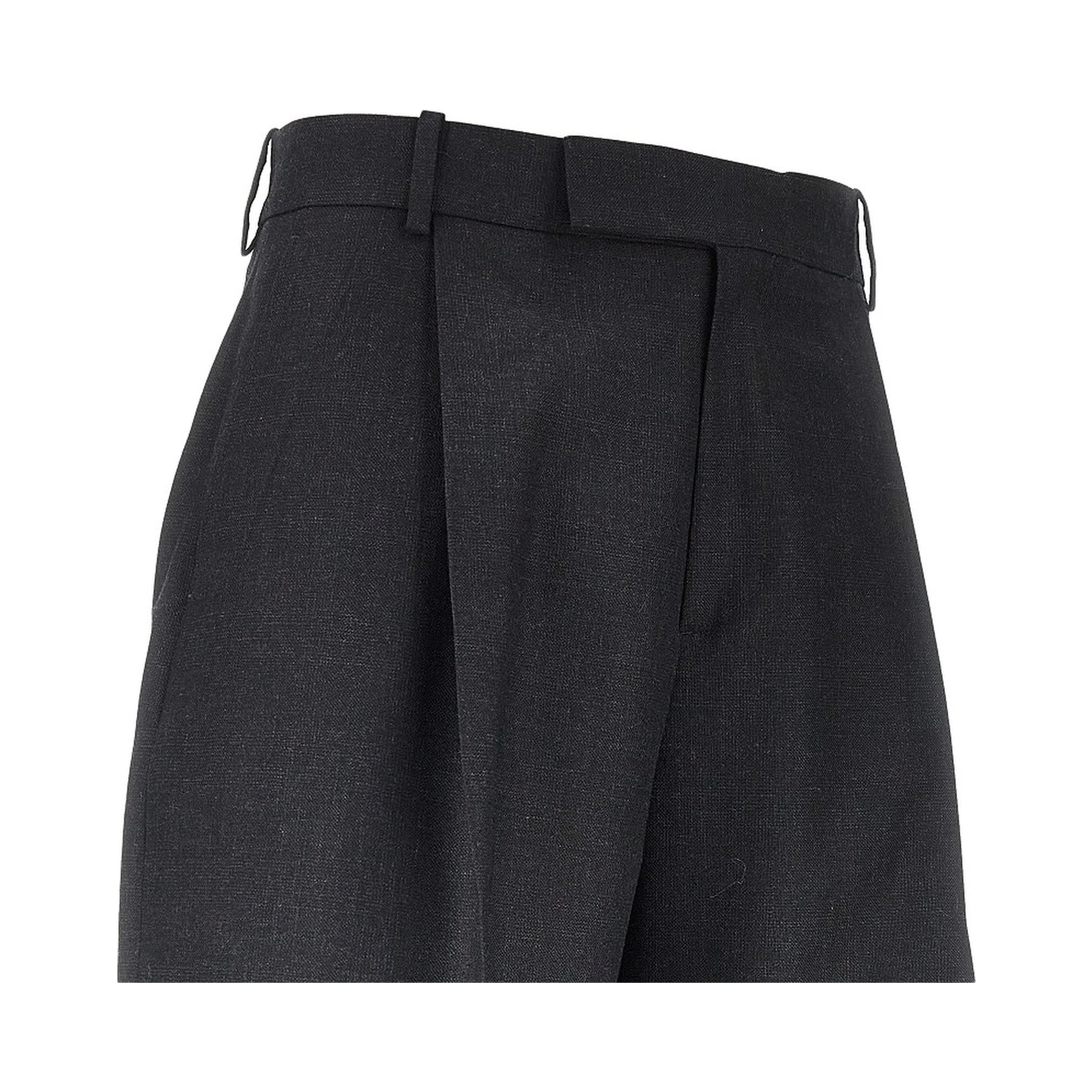 Pleated Hopsack pants