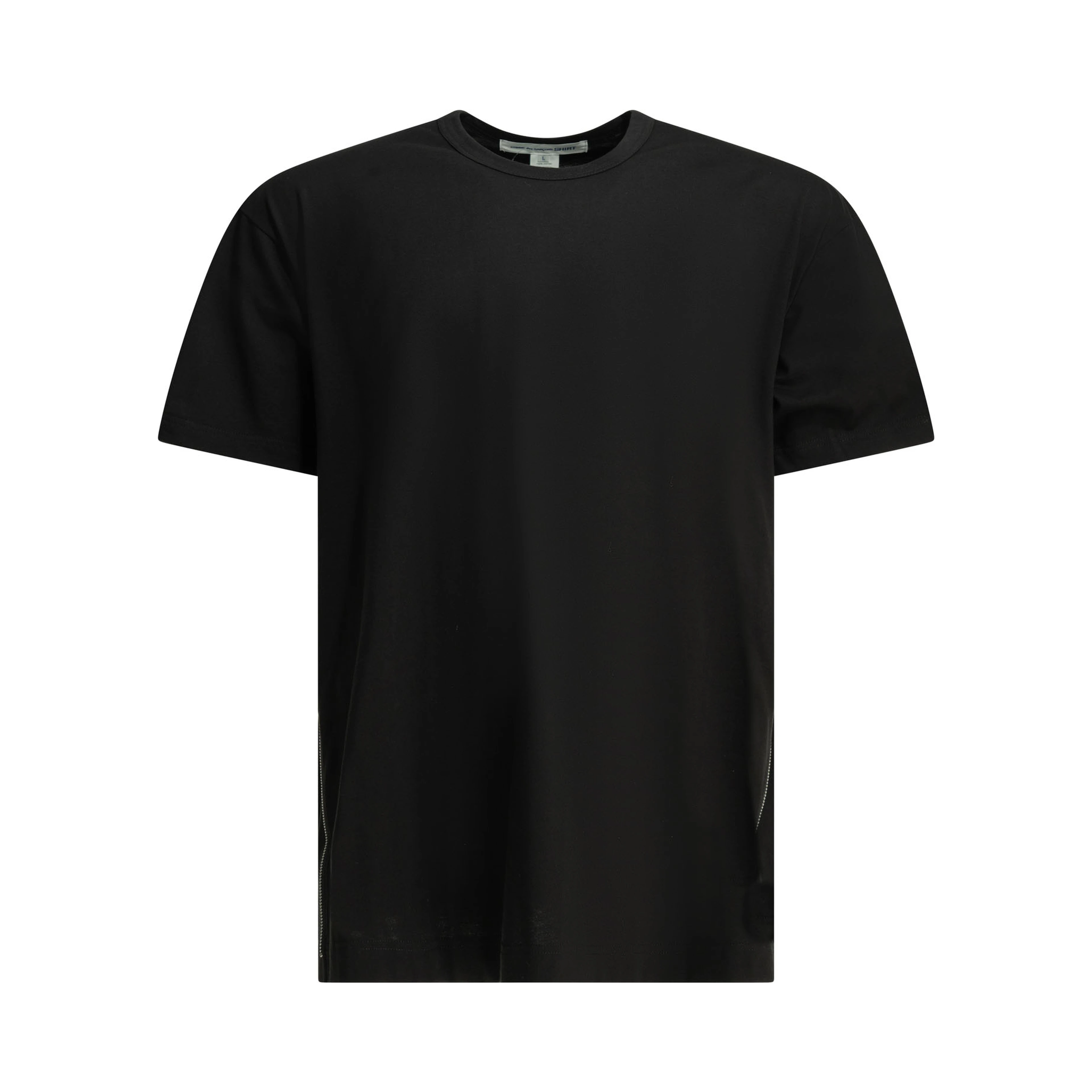 Crew-neck T-shirt with zipper detail