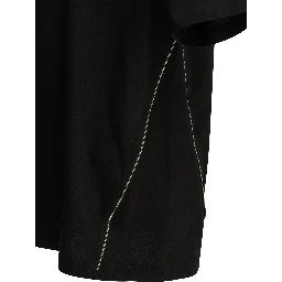 Crew-neck T-shirt with zipper detail