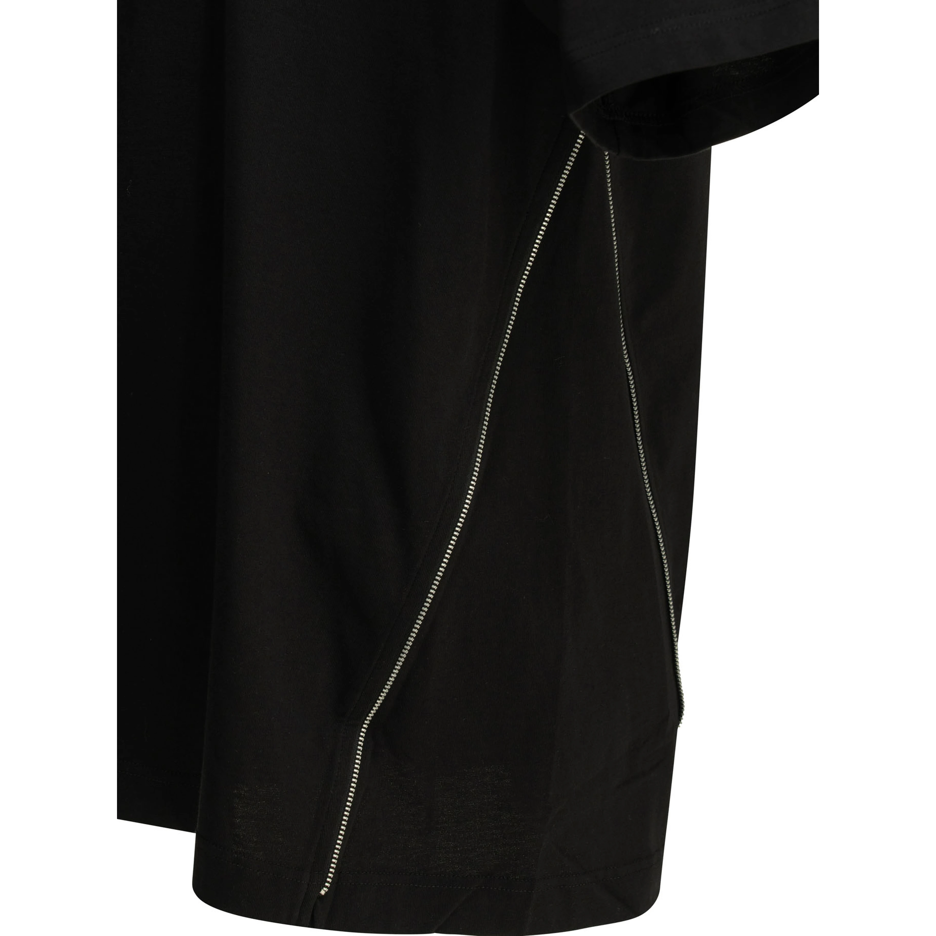 Crew-neck T-shirt with zipper detail