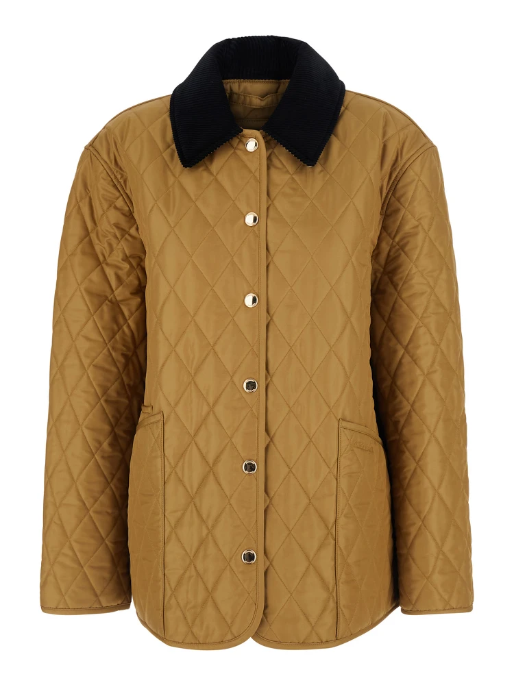 DRANEFELD beige Jacket with logo lettering on the front in Tech Fabric women