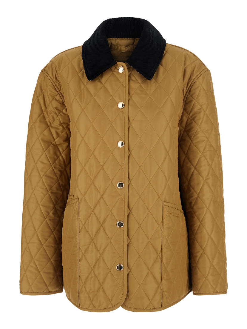 DRANEFELD beige Jacket with logo lettering on the front in Tech Fabric women