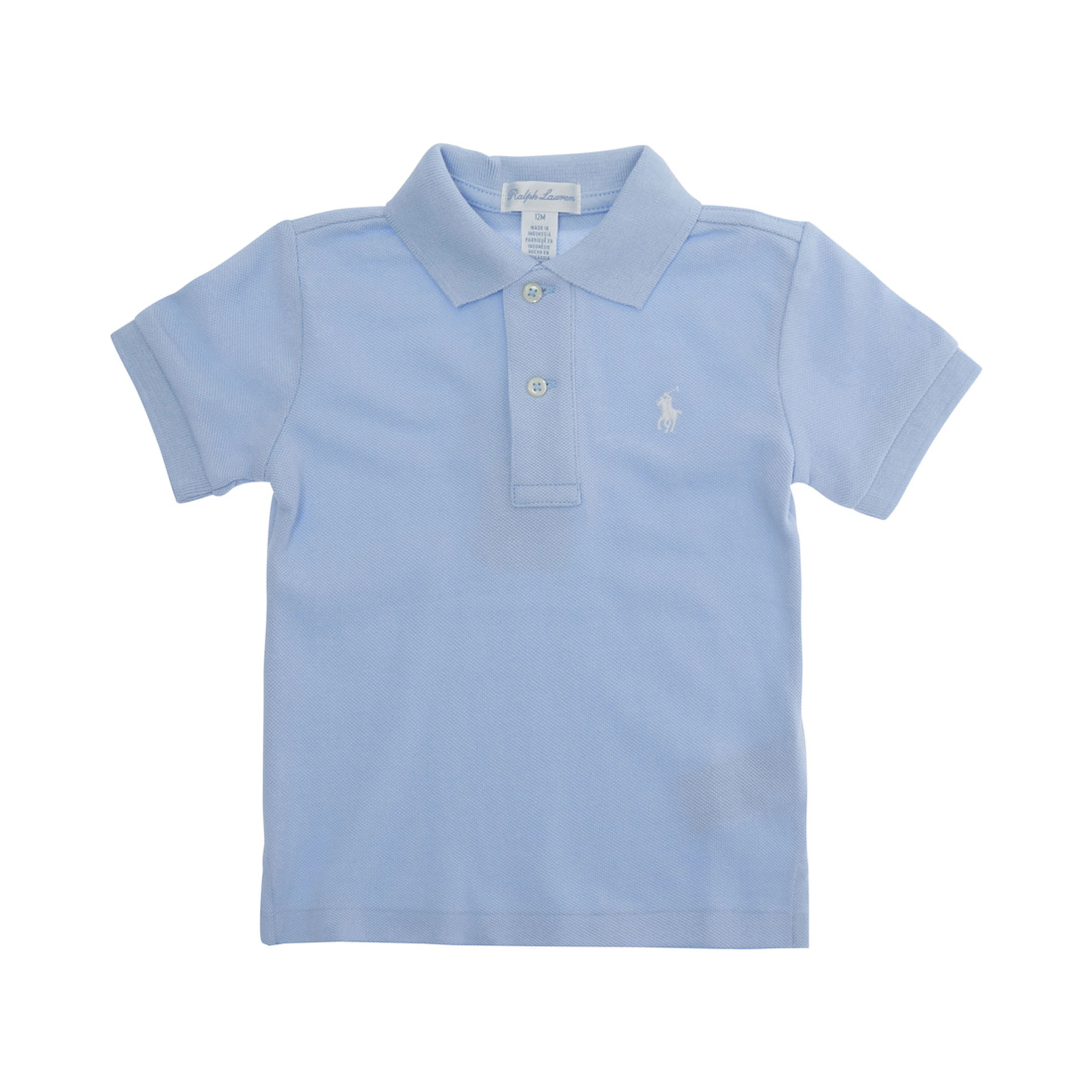 Light blue Polo Shirt with Pony logo on the front in cotton baby