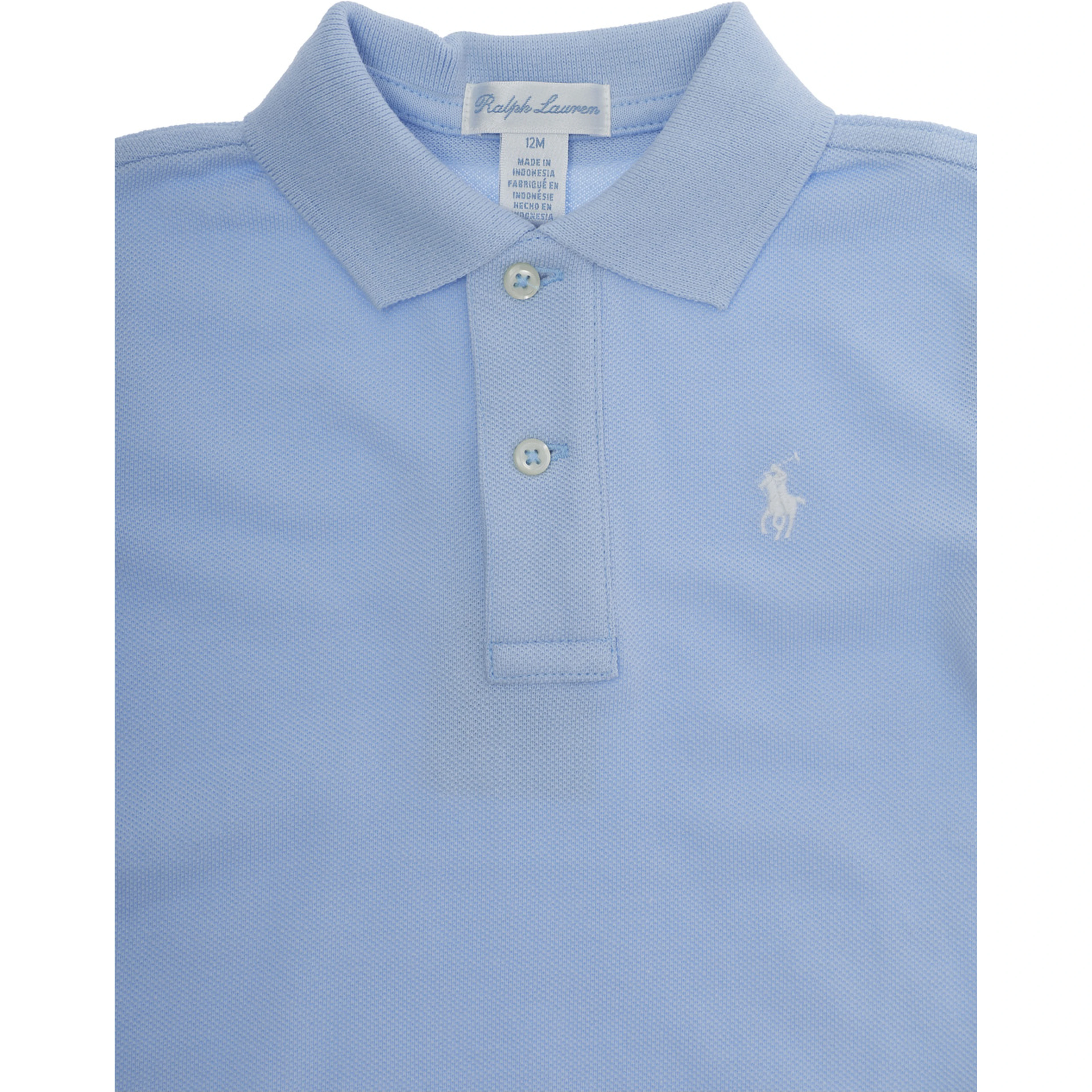 Light blue Polo Shirt with Pony logo on the front in cotton baby