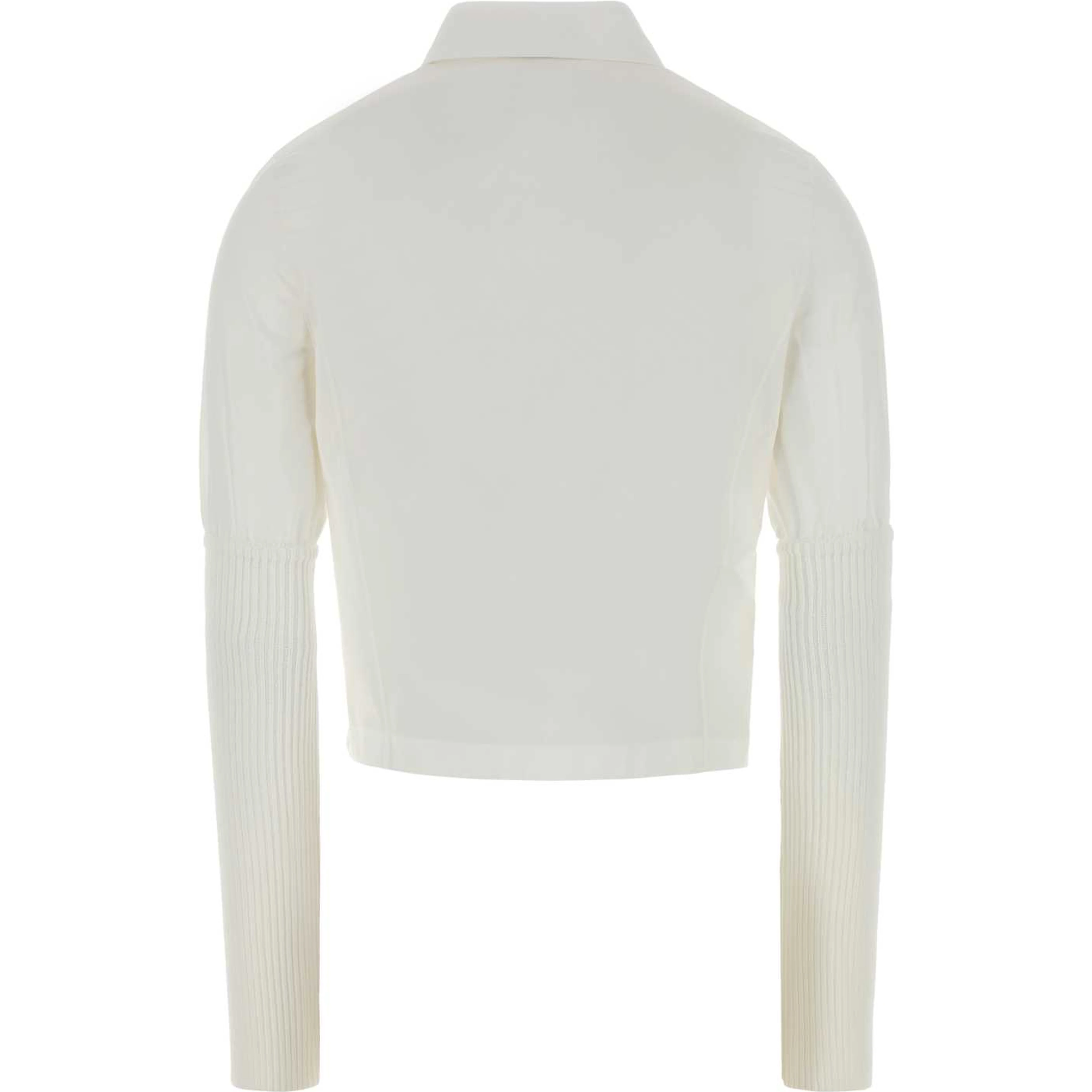 RIB SLEEVE SHIRT COTTON POPLI