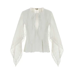 DRAPED SLEEVE TOP