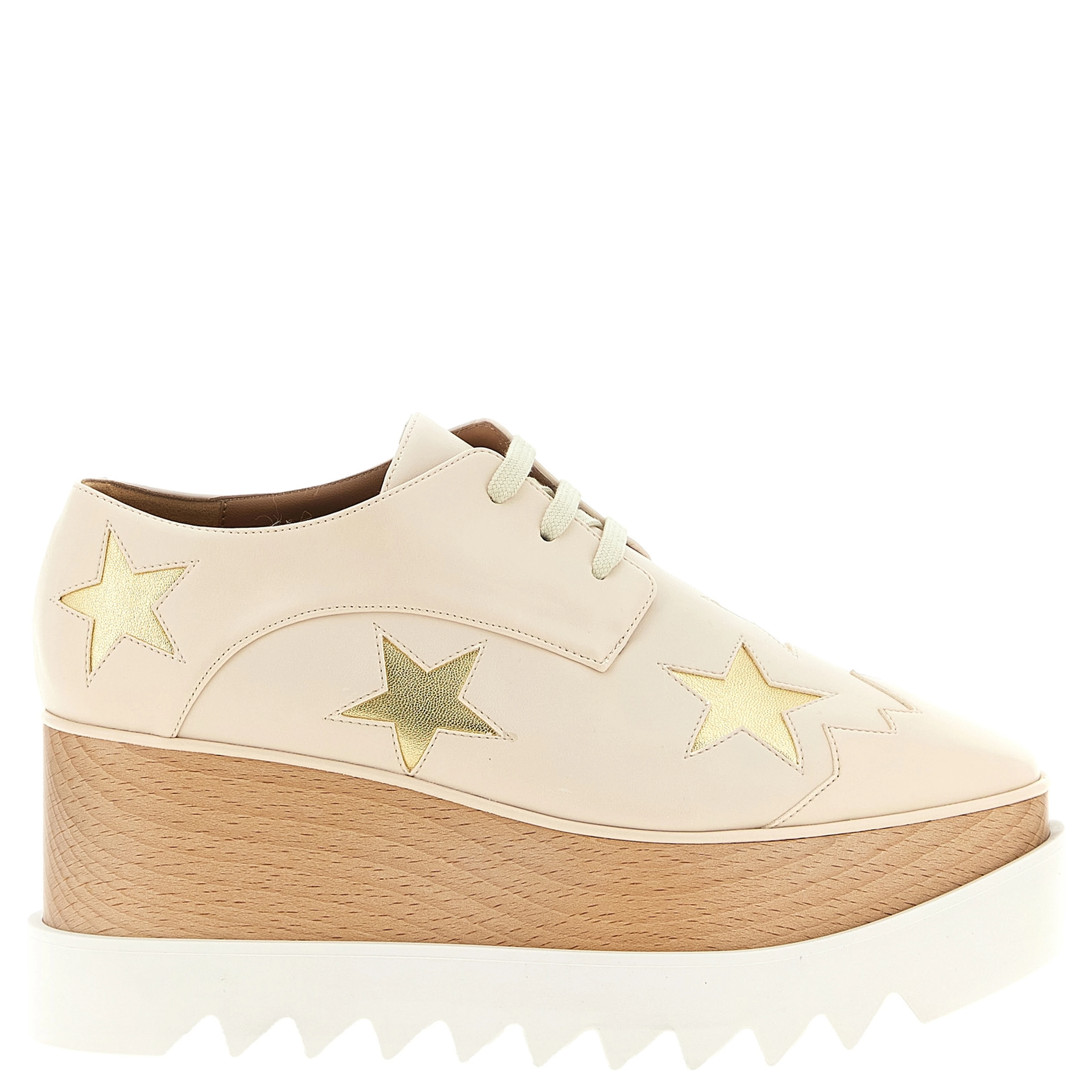 White Polyester Wedge Sandals