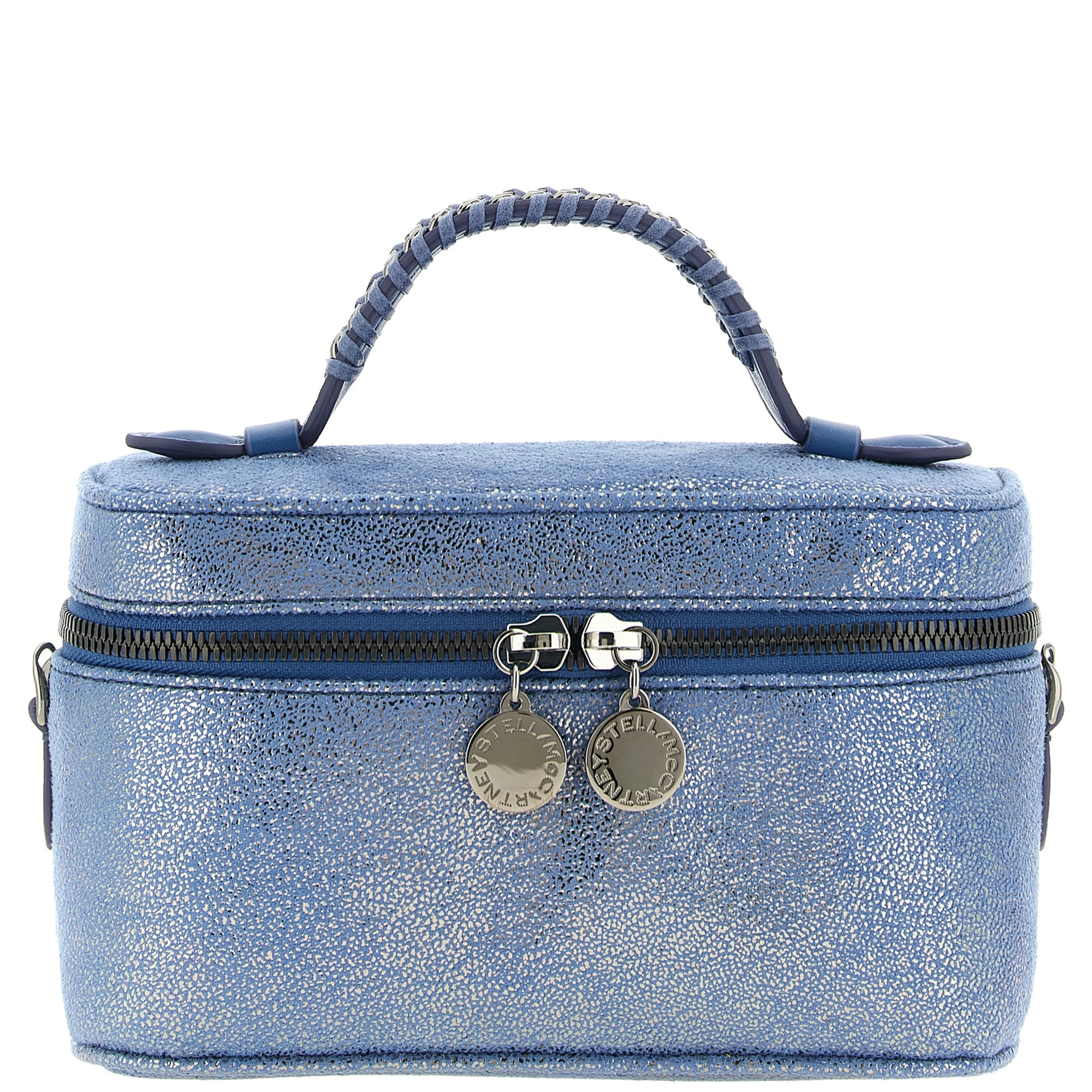 Blue Polyester Crossbody Bag