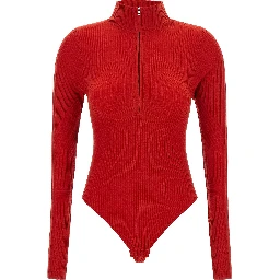 Red Wool Bodysuit