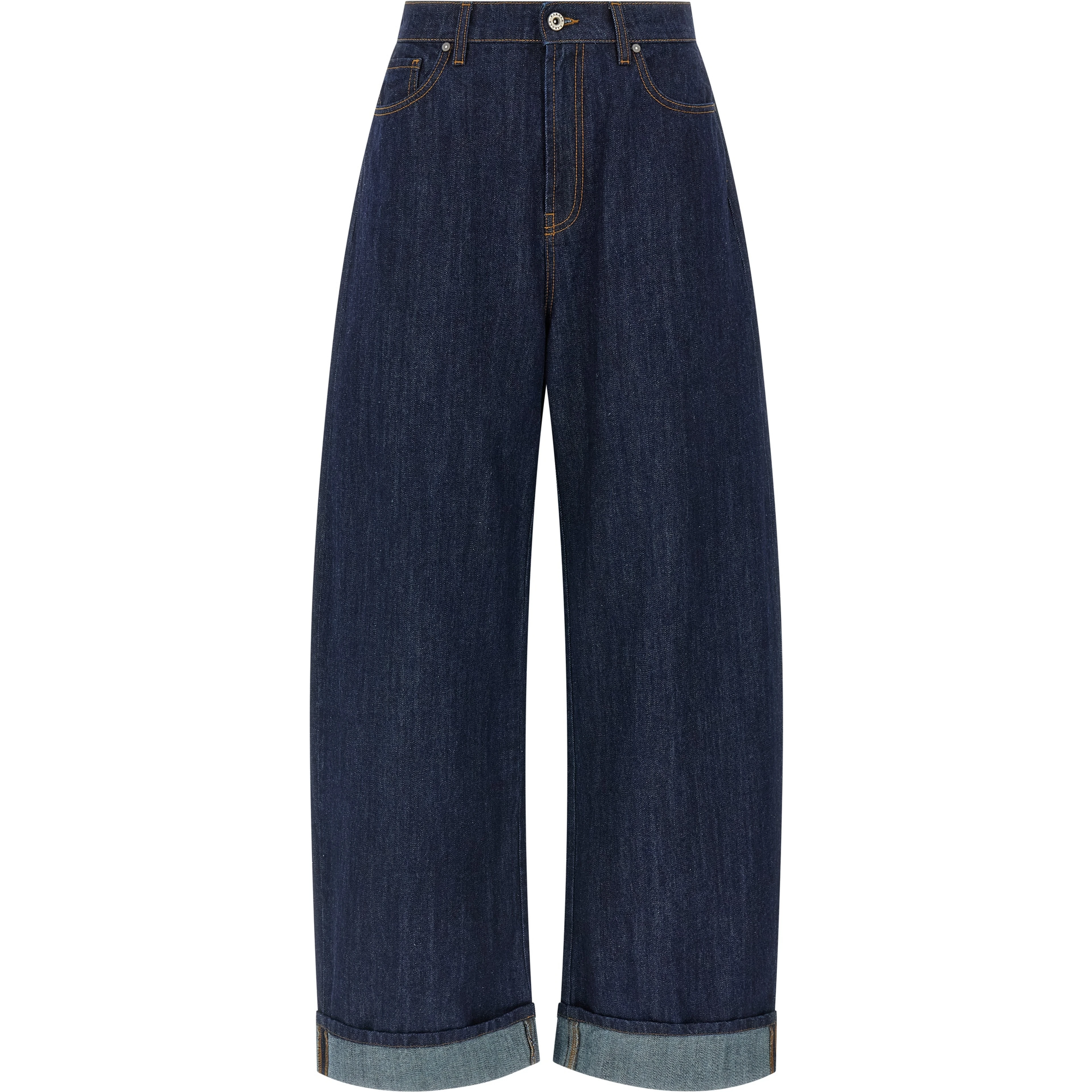 Blue Cotton Relaxed Fit Jeans
