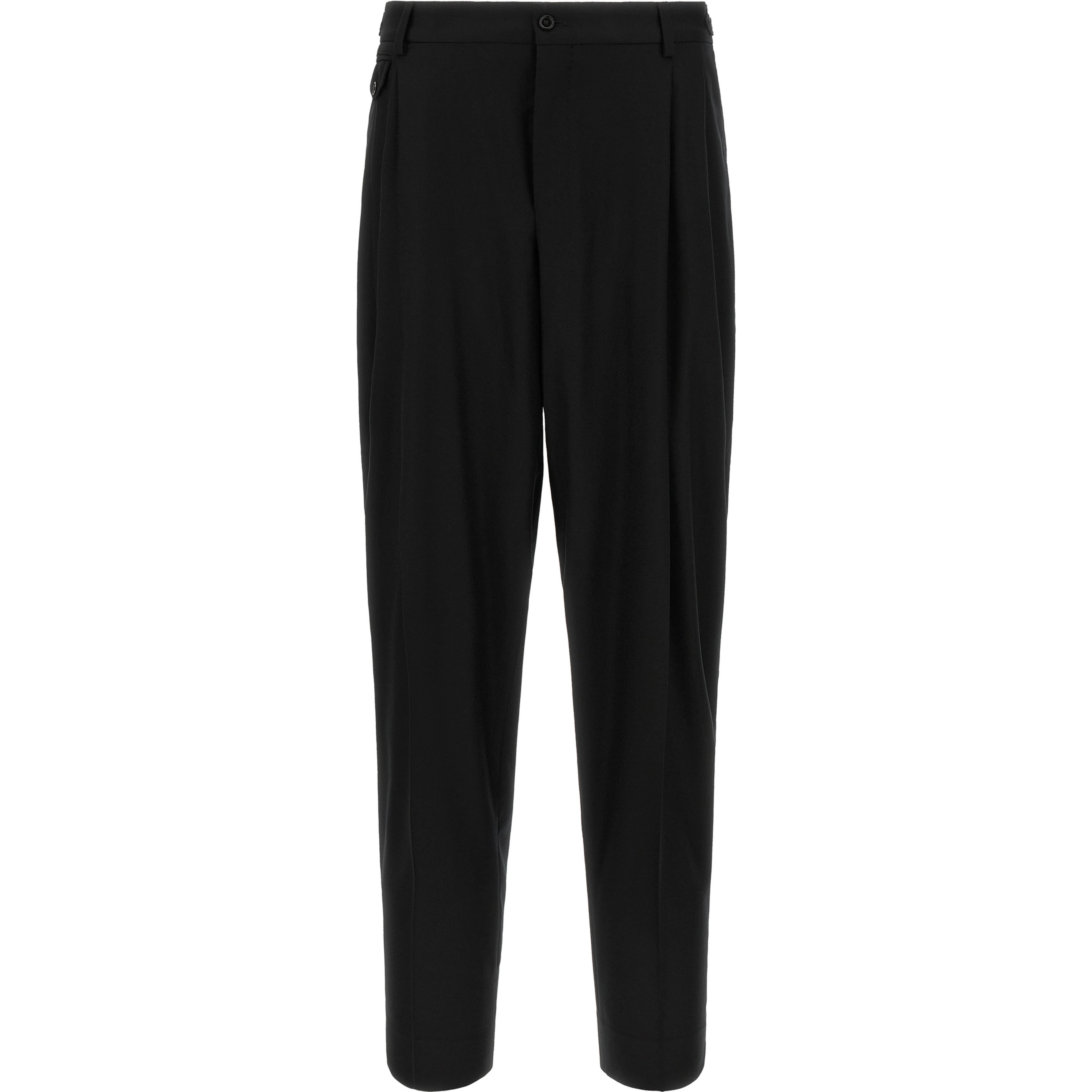 Black Virgin Wool Dress Pants