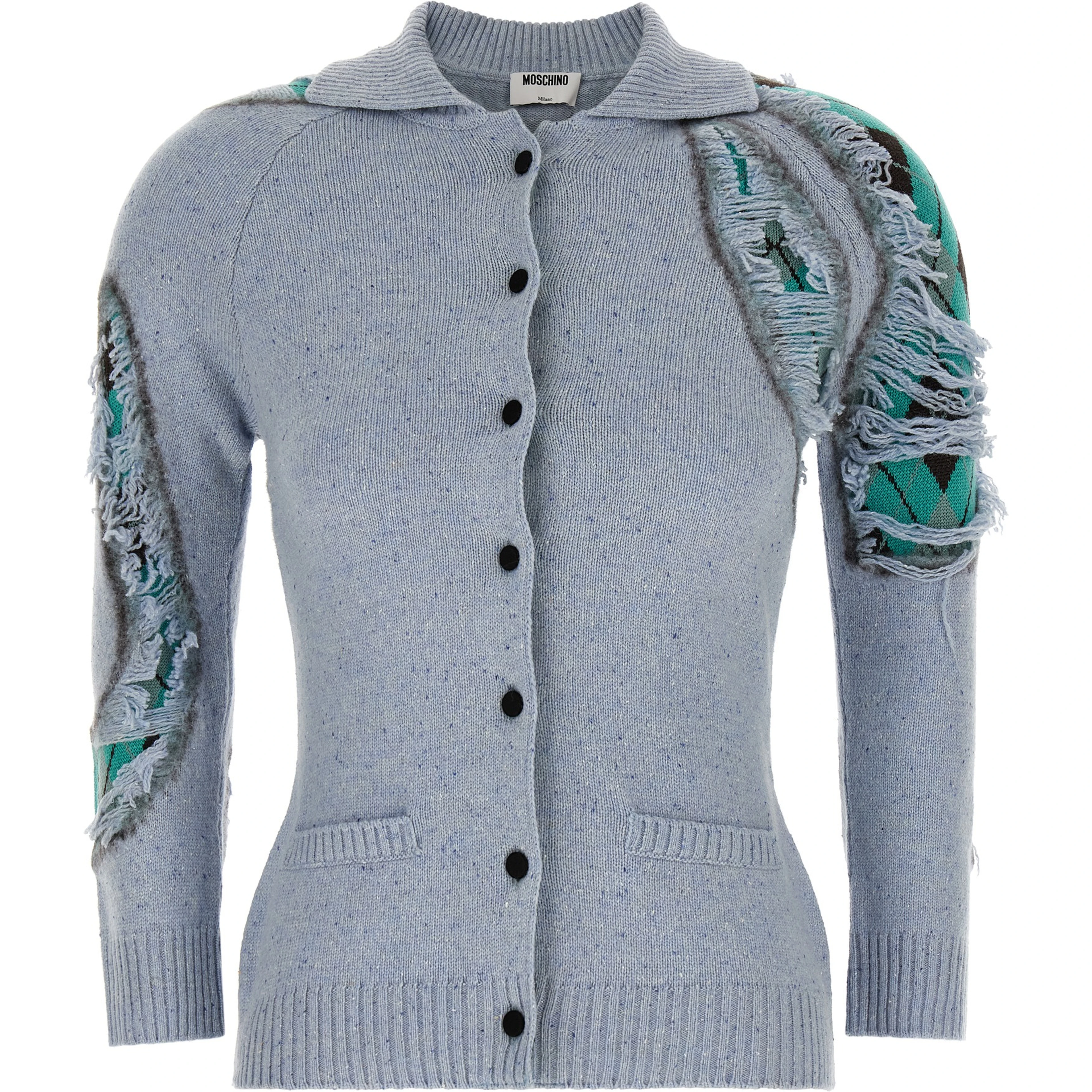 Blue Wool Cardigan