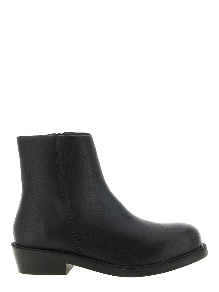 Black Calfskin Ankle Boots
