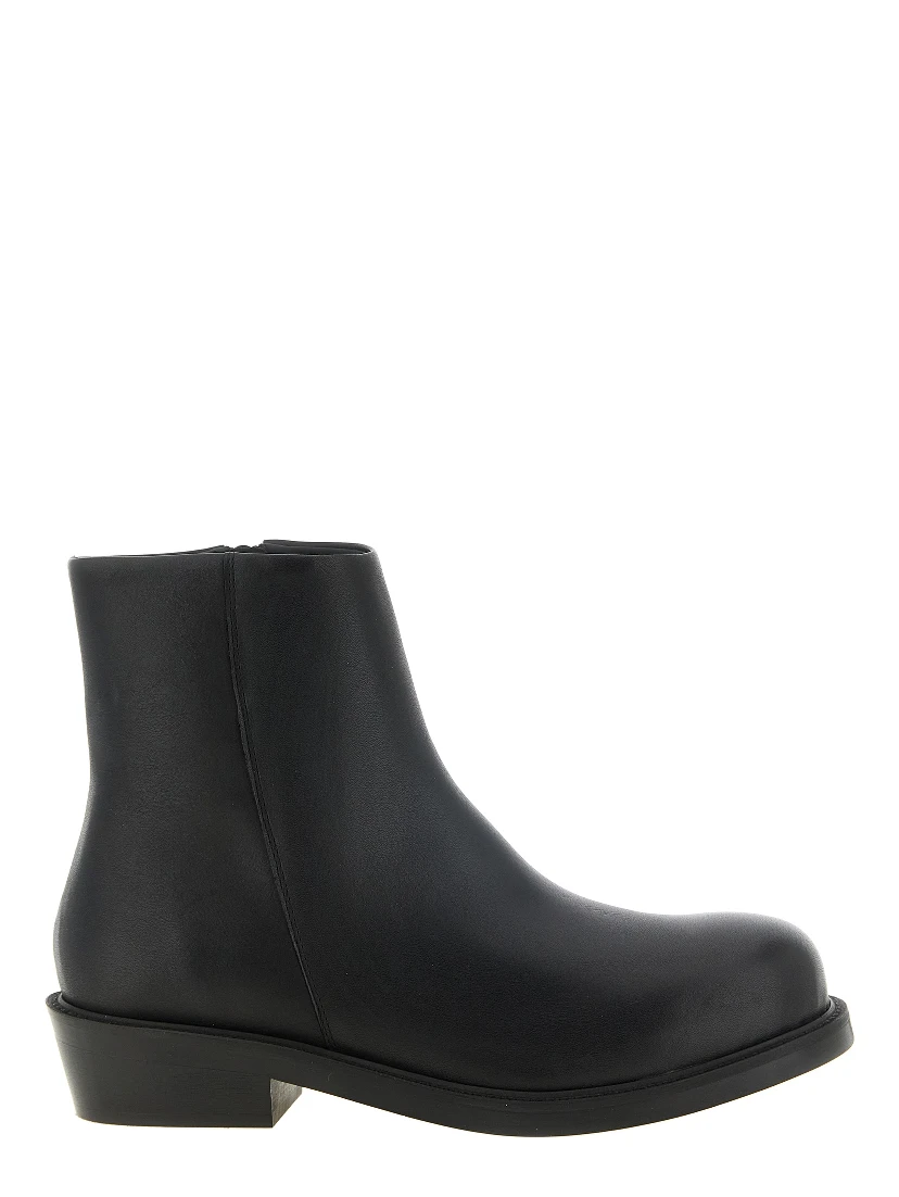 Black Calfskin Ankle Boots