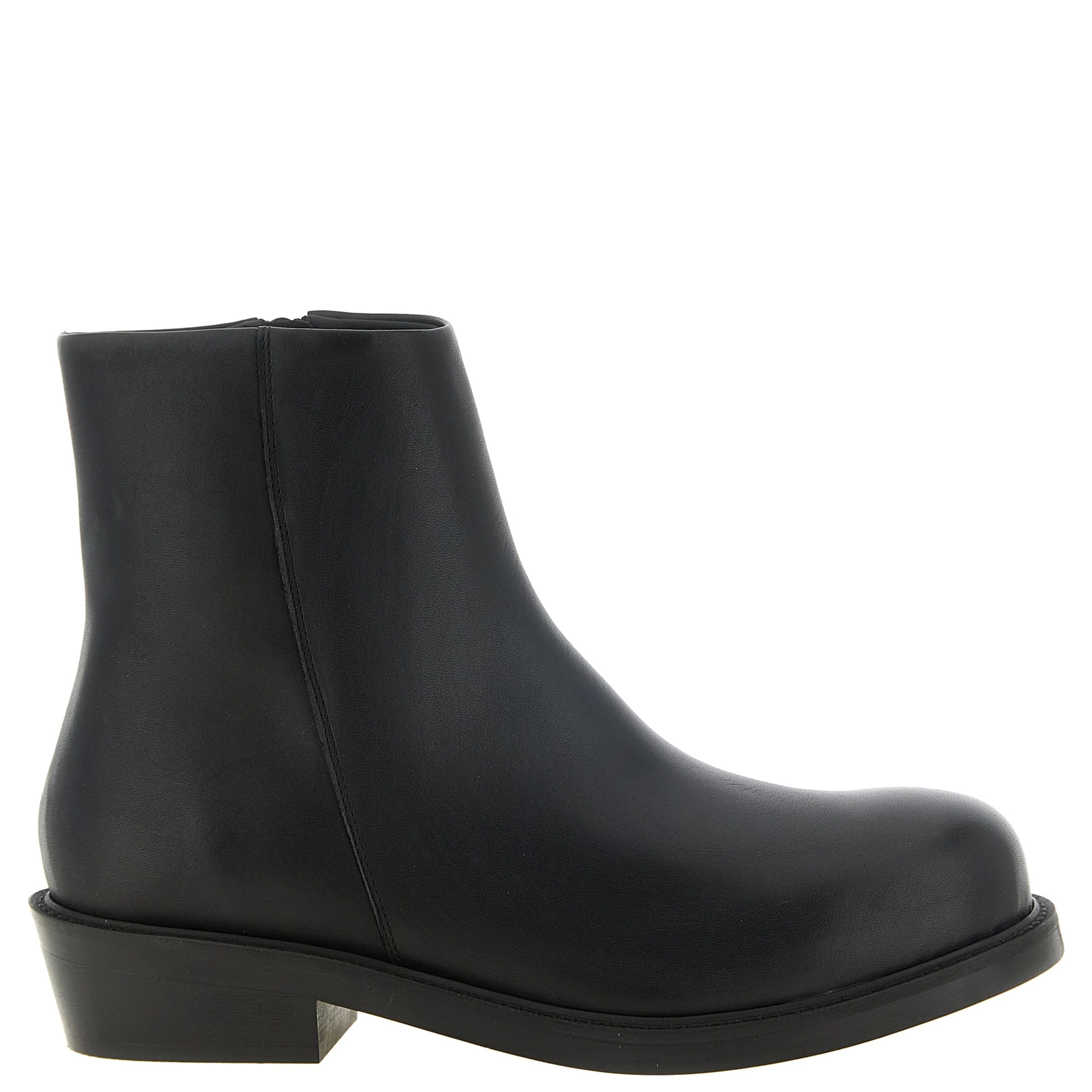 Black Calfskin Ankle Boots
