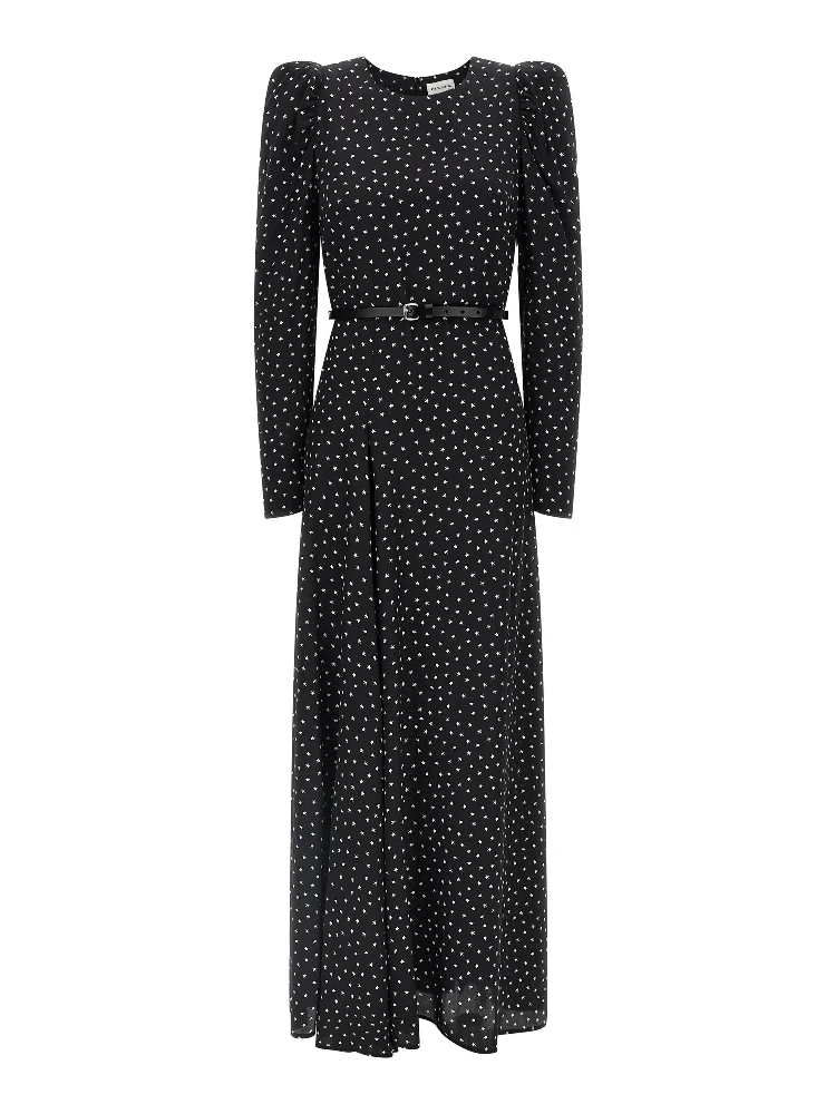 Black Silk Long Dress