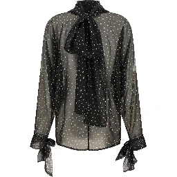 Black Polyester Blouse