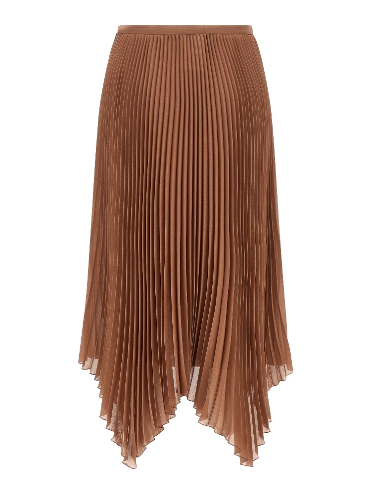 Brown Silk Midi Skirt alternative