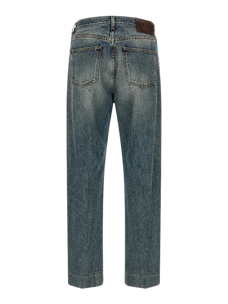 Blue Cotton Straight-Leg Jeans alternative