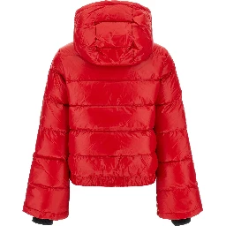 Red Nylon Full-Length Jacket
