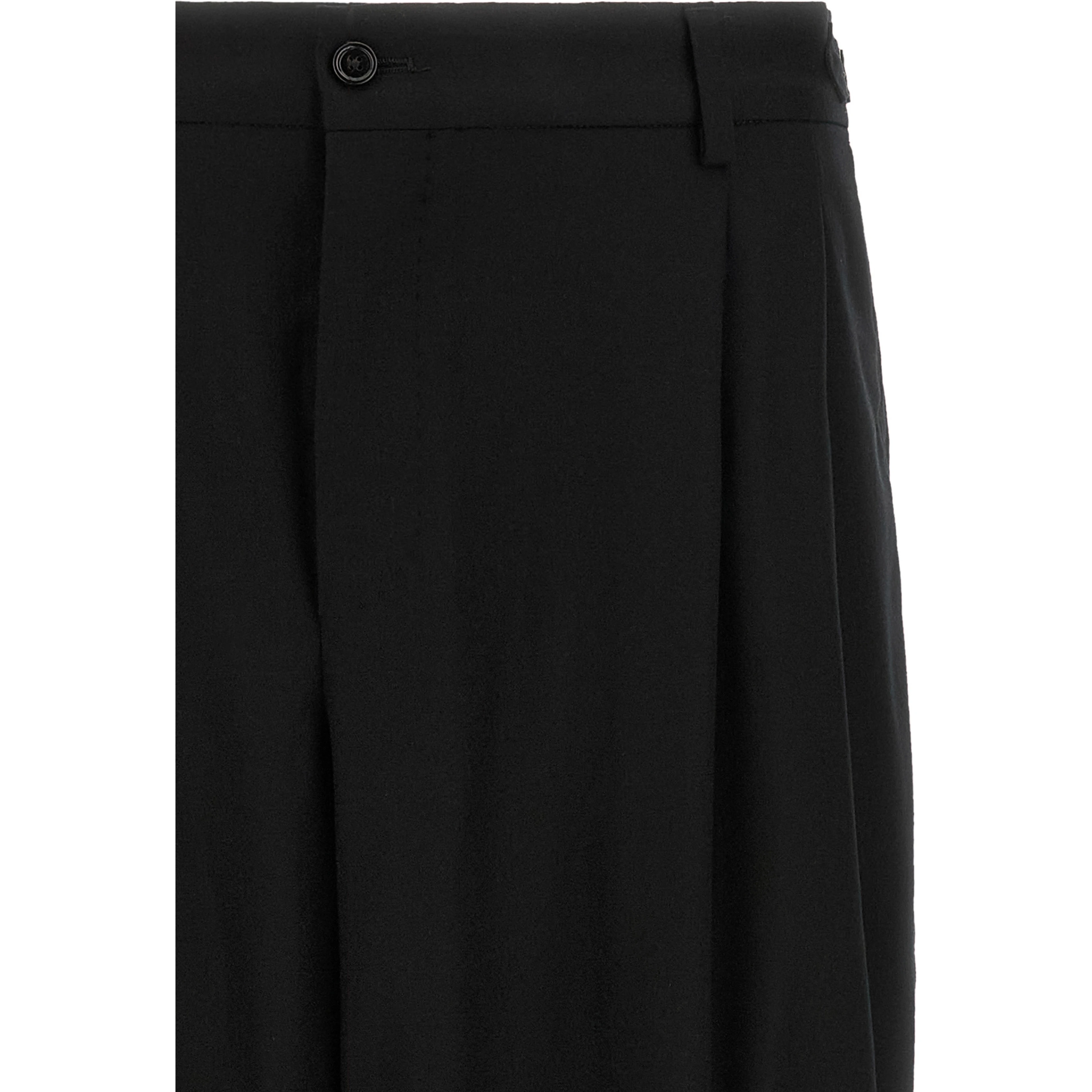 Black Virgin Wool Dress Pants
