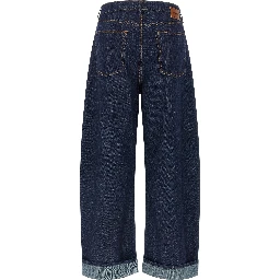 Blue Cotton Relaxed Fit Jeans